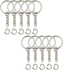 img 4 attached to 🔑 Durable Key Ring Set with 50-Pack Chain and Open Jump Rings for Secure Organization