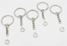 img 2 attached to 🔑 Durable Key Ring Set with 50-Pack Chain and Open Jump Rings for Secure Organization