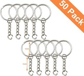 img 3 attached to 🔑 Durable Key Ring Set with 50-Pack Chain and Open Jump Rings for Secure Organization