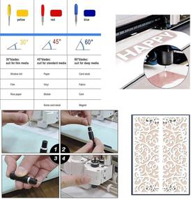 img 1 attached to 🔪 Набор из 50 лезвий для Cricut Explore Air/Air 2 Maker - лезвия стороннего производителя, включая 10 шт. 30° лезвий, 20 шт. 45° лезвий и 20 шт. 60° лезвий для замены при резке