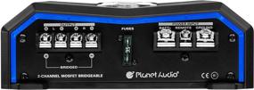 img 1 attached to Planet Audio PL1200.2 Car Amplifier - Powerful 1200 Watts, Full Range, Class A/B, 2/8 Ohm Stable, High-Performance MOSFET Power Supply, Bridgeable