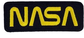 img 1 attached to NASA Blue Logo USA Flag Black/Gold Vector Space Shuttle Jacket Embroidered Badge Set of 3 | Easy Iron/Sew On Patch for DIY Halloween Costume