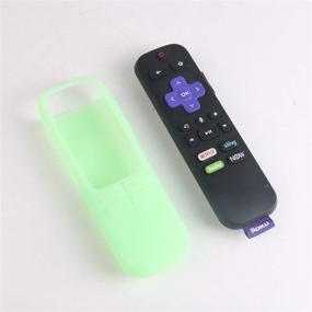 img 3 attached to SIKAI Silicone Cover For Roku Streaming Stick Plus Remote Shockproof Protective Case For Roku Streaming Stick Plus 3800R / 3810R Enhanced Voice Remote Anti-Lost With Remote Loop (Glow In Dark-Green)