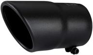 🚀 black coated stainless steel bolt-on exhaust tip - enhance your car's style with a 3.5'' inlet muffler tip logo