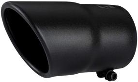 img 4 attached to 🚀 Black Coated Stainless Steel Bolt-On Exhaust Tip - Enhance Your Car's Style with a 3.5'' Inlet Muffler Tip