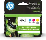 original hp 951 cyan, magenta, yellow ink cartridges (3-pack) 🔵 for hp officejet 8600 & pro 251dw/276dw/8100/8610/8620/8630 | instant ink eligible logo