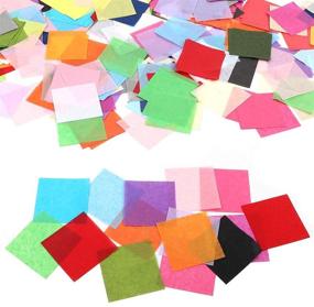 img 1 attached to 🎨 6000pcs 2-inch Tissue Paper Squares - 30 Assorted Colors for Arts, Crafts, DIY, Scrapbooking, Scrunch Art by Outuxed