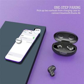 img 3 attached to 🎧 Duola True Wireless Earbuds Bluetooth 5.0 Mini In-Ear Headphones with Smart Button Control, HiFi Stereo Sound, IPX5 Waterproof - Black