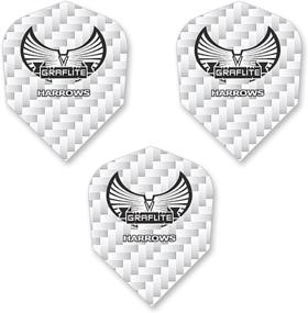 img 1 attached to 🎯 Optimized Graflite Standard Shape Dart Flights in White by Harrows