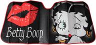 🚗 plasticolor betty boop timeless black accordion sunshade for car, truck, and suv windshield protection logo