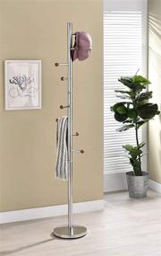 img 4 attached to 🎩 King's Brand Furniture - Wilhelm Chrome Coat & Hat Rack Stand with 8 Hooks