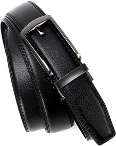img 1 attached to 👦 Chaoren Leather Ratchet Comfort Adjustable Boys' Belt Accessories: Superior Style and Secure Fit