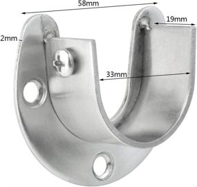 img 2 attached to Yookat 8Pcs Stainless Steel Rod Socket Flange Rob Holder - Easy Installation with Screws and Anchors