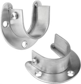 img 3 attached to Yookat 8Pcs Stainless Steel Rod Socket Flange Rob Holder - Easy Installation with Screws and Anchors