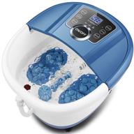 🔥 ultimate foot bath spa massager: heat bubbles, shiatsu massage rollers, time & temperature control - home use for pain and stress relief logo