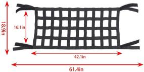 img 3 attached to Сетка для крыши и гамак для крыши JeCar Mesh Roof Cargo Net - улучшенные наружные аксессуары для всех моделей Jeep Wrangler (1987-2020) - черный