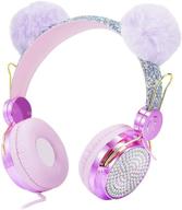 🦄 unicorn headphones for kids - foldable & adjustable headset with 85db volume limitation. ideal for children, teens, girls. perfect for school, travel, online learning, birthdays, and christmas. great unicorn gift in purple shade. logo