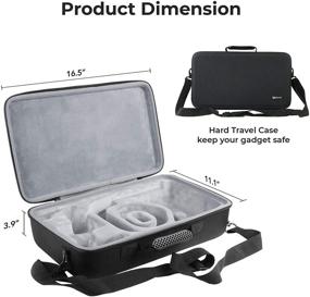 img 1 attached to 🚗 Movic SimpleTravel Carrying Travel Hard Case for Oculus Quest 2 VR Gaming Headset & Controller Accessories with Strap, Waterproof Cover Shell (Black + Velvet Grey)