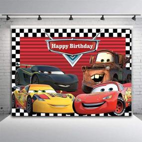 img 3 attached to 🏎️ Vibrant Route 66 Car Photography Backdrop: Perfect for Racing Theme Birthday Party or Photoshoot - 5x3ft Vinyl Studio Props