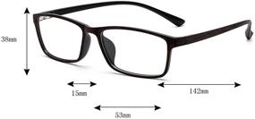 img 1 attached to Stylish TR90 Frame Eyeglasses: A Perfect Choice for Men and Women (-0.50 to -6.00)