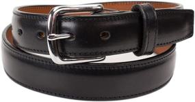 img 2 attached to 👔 Premium Handmade Italian Leather Dress Black Men's Belts - High-Quality Accessories