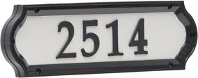 img 2 attached to 🏡 Nite Bright Address Sign - Whitehall Products - 16x4.5, Black Numbers, White Reflective Background