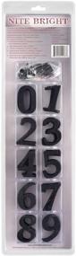 img 1 attached to 🏡 Nite Bright Address Sign - Whitehall Products - 16x4.5, Black Numbers, White Reflective Background