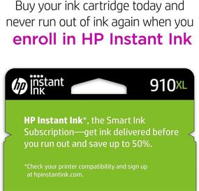 img 1 attached to 🖨️ HP 910XL High-Yield Black Ink Cartridge for HP OfficeJet Printers, Instant Ink Eligible