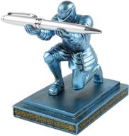 🖊️ tbwhl personalized executive knight pen holder with pen - decorative pencil holders desk organizer blue (base glue not included) - perfect gift for a stylish and organized desk логотип