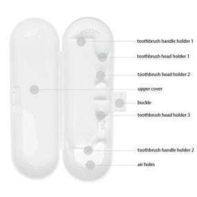 img 1 attached to Fairywill Series White Plastic Electric Toothbrush Travel Case: Convenient Protection On-the-Go