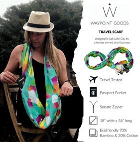 img 3 attached to 🧣 Infinity Hidden Женские аксессуары: Путешествие Waypoint Goods Шарфы и оберточные изделия