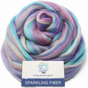 img 4 attached to Sparkling Unicorn: Vibrant Merino with Shimmering Stellina Highlights. Luxuriously Soft Fiber for Spinning, Felting, and Blending. Embrace Sparkle, Glitz, and Glam!