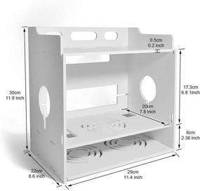 img 3 attached to 📶 Efficiently Organize and Shield Your Router with the Mesa Wood-Plastic PVC Network Set-top Box Router Storage Box, TV Lower Row Socket Occlusion Box Wireless WiFi Router Shelf – A Convenient Storage Solution