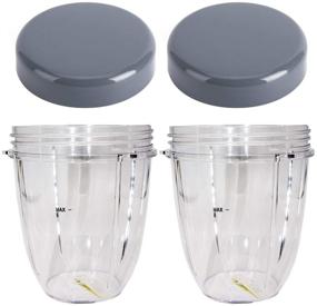 img 4 attached to 🍹 2-Pack Blender Cups Replacement for Nutribullet Blender 18OZ Cup - Flip Top To Go Lid - Compatible with 600W 900W Blender Juicer - Nutribullet Compatible