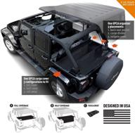 🔒 gpca wrangler jk 4dr freedom pack lite: грузовое покрытие lite и органайзер задней двери для wrangler. совместим с моделями sport/sahara/freedom/rubicon 2007-2018. патентованный дизайн. логотип