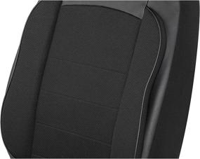 img 1 attached to Enhanced Road Comforts Low Back Car Seat Covers, Thickened Back Support, Airbag Compatibility, Universal Fit for Cars, Trucks, Vans, SUVs