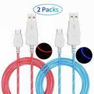⚡️ ps4 controller charger: 2-pack charging cable with flowing led - 10ft micro usb 2.0 data sync for ps4, xbox one, samsung & android phones логотип