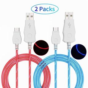 img 4 attached to ⚡️ PS4 Controller Charger: 2-Pack Charging Cable with Flowing LED - 10FT Micro USB 2.0 Data Sync for PS4, Xbox One, Samsung & Android Phones