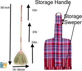 img 3 attached to 🧹 SN SKENNOVA 4 in 1 Natural Grass Broom Set: Traditional Thai Handmade Broom for Efficient Sweeping - Ideal for Kitchen & Asian Décor (24", 34", 44", 58")