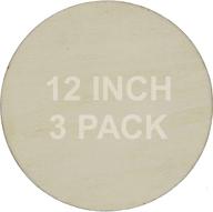 🎨 crafty delights: creative hobbies 12-inch round circle cutout shapes - pack of 3, diy unfinished wood craft shapes for painting and decorating logo