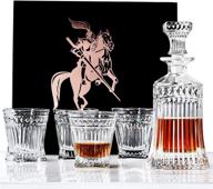 🥃 highly elegant crystal whiskey decanter glasses logo