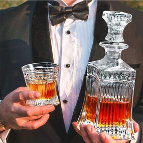 img 1 attached to 🥃 Highly Elegant Crystal Whiskey Decanter Glasses