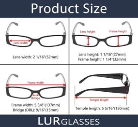 img 2 attached to 👓 Affordable 5-Pack Women's Rectangular Reading Glasses with Sunglasses: High-Quality Readers for All Your Vision Needs