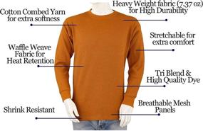 img 3 attached to Stay Warm and Stylish with Styllion Men's Thermal Shirt - Heavy Weight - Big and Tall - TCLS