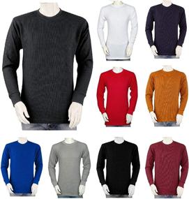 img 1 attached to Stay Warm and Stylish with Styllion Men's Thermal Shirt - Heavy Weight - Big and Tall - TCLS