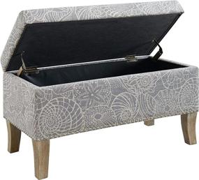 img 1 attached to 🪑 Stone Upholstered Stephanie Ottoman with Storage by Linon