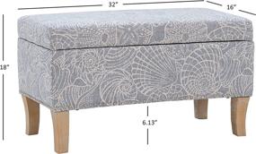 img 3 attached to 🪑 Stone Upholstered Stephanie Ottoman with Storage by Linon