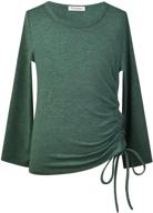 👚 stylish girls sleeve shirt drawstring blouse for trendy tops, tees & blouses logo