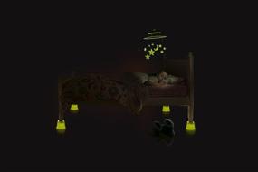 img 2 attached to Slipstick CB643 3” Lift Glow Furniture Risers - Increase Bed Height & Track in the Dark (Set of 4) – Heavy Duty Design, Supports 2,000 lbs - 4 Count