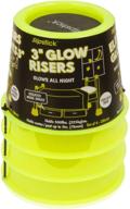 slipstick cb643 3” lift glow furniture risers - increase bed height & track in the dark (set of 4) – heavy duty design, supports 2,000 lbs - 4 count logo
